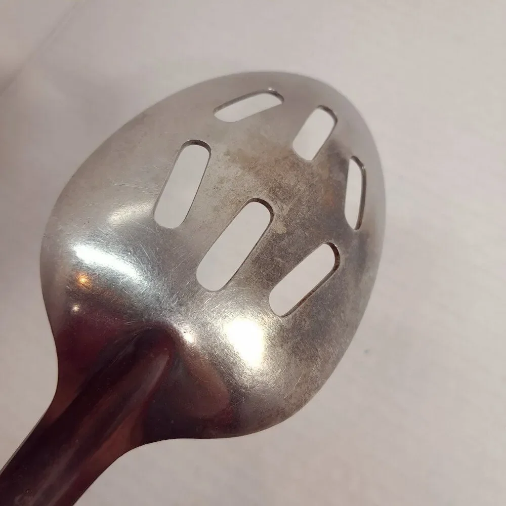 Vintage Stainless Steel spoons Gemco Polar Ware‎ Slotted Solid serving kitchen
